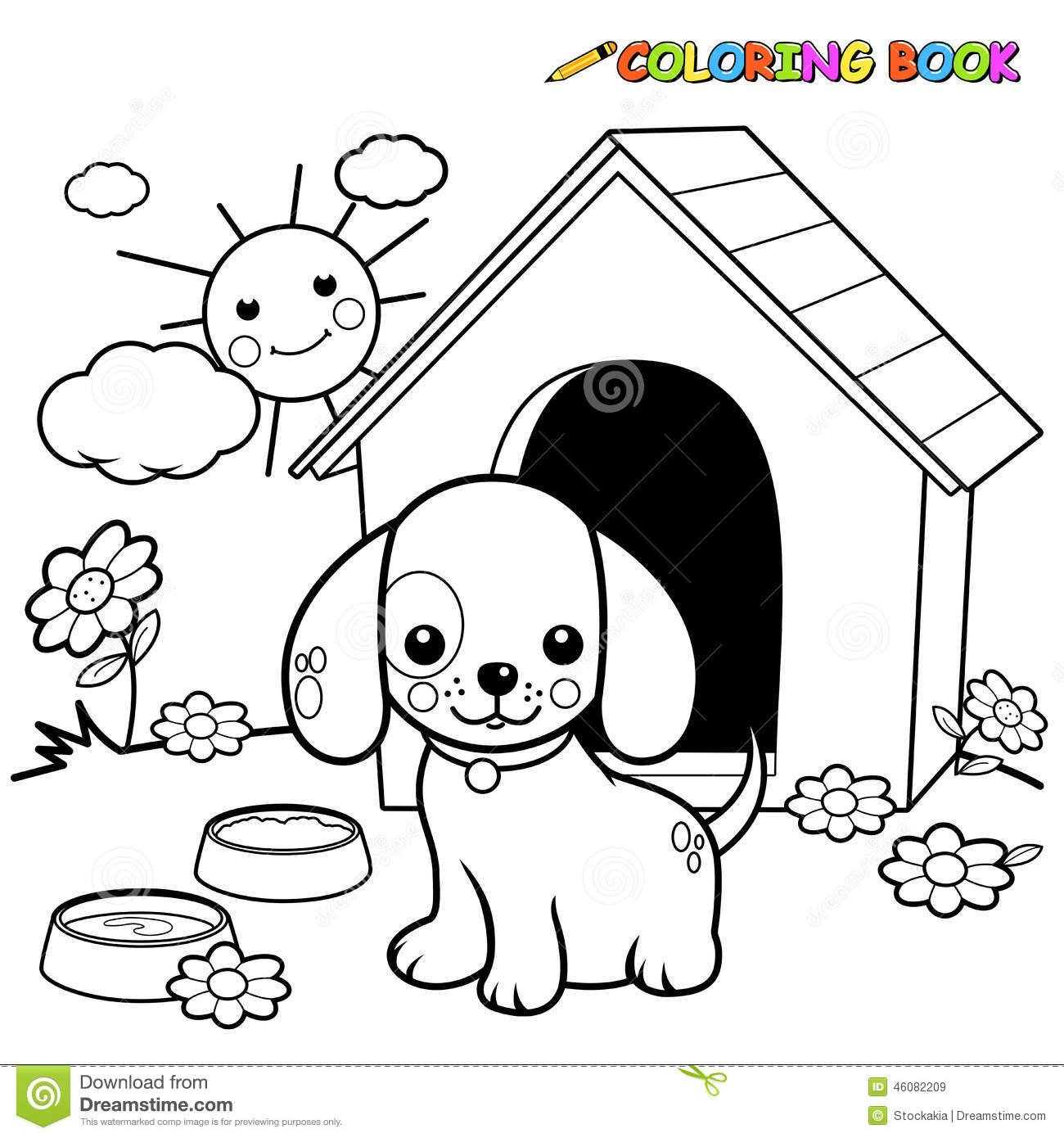 a puppy in a box coloring pages - photo #44