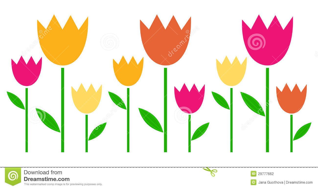 Desenho De Tulips Coloridos Fotos De Stock Royalty Free