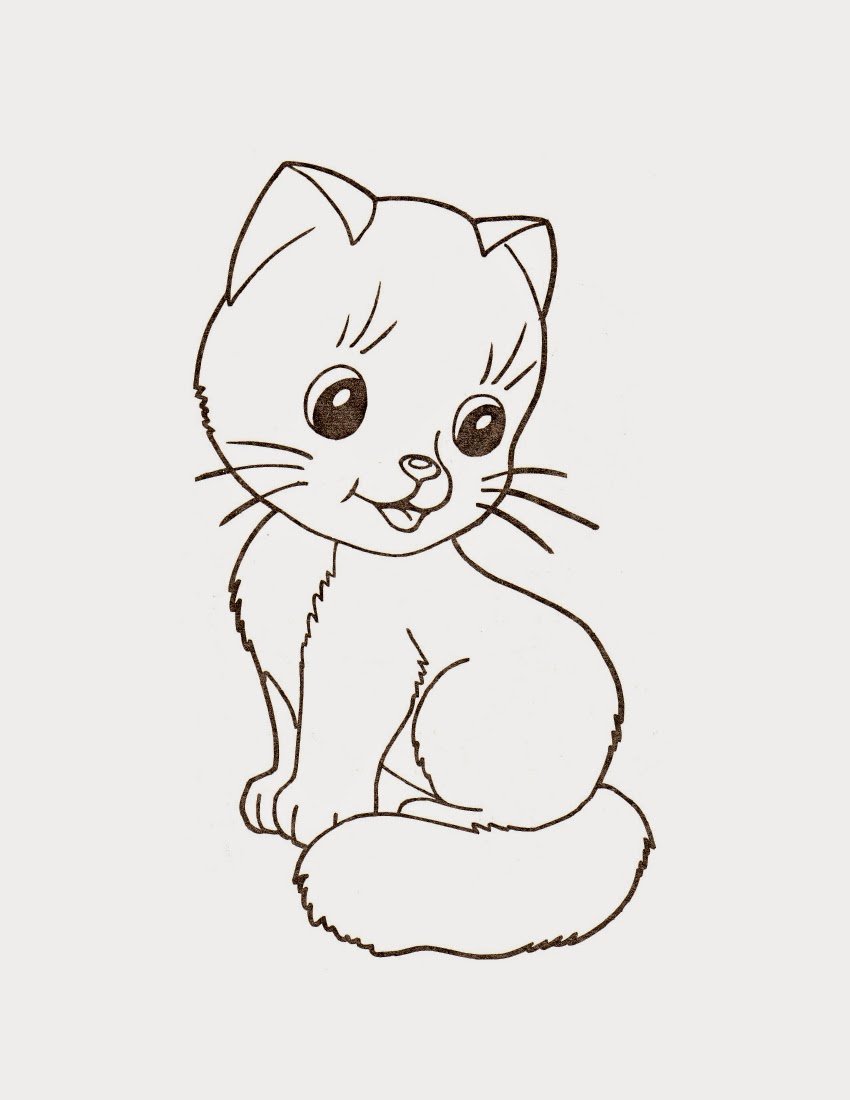 Desenhos De Gatos E Gatinhos Para Colorir, Pintar E Imprimir