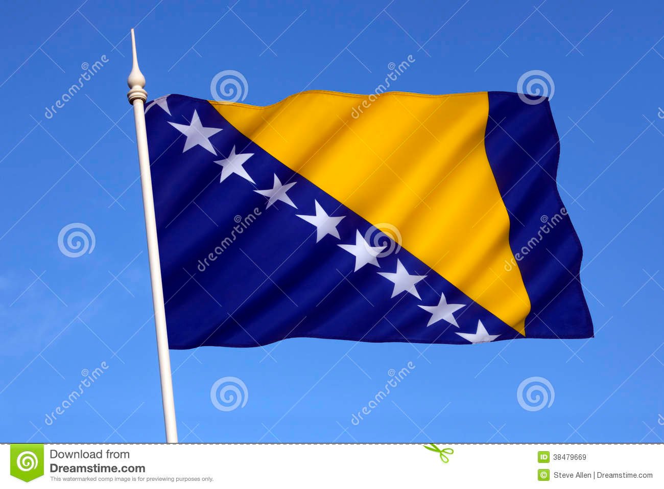 Download Flag Of Bosnia And Herzegovina - Free Coloring Pages