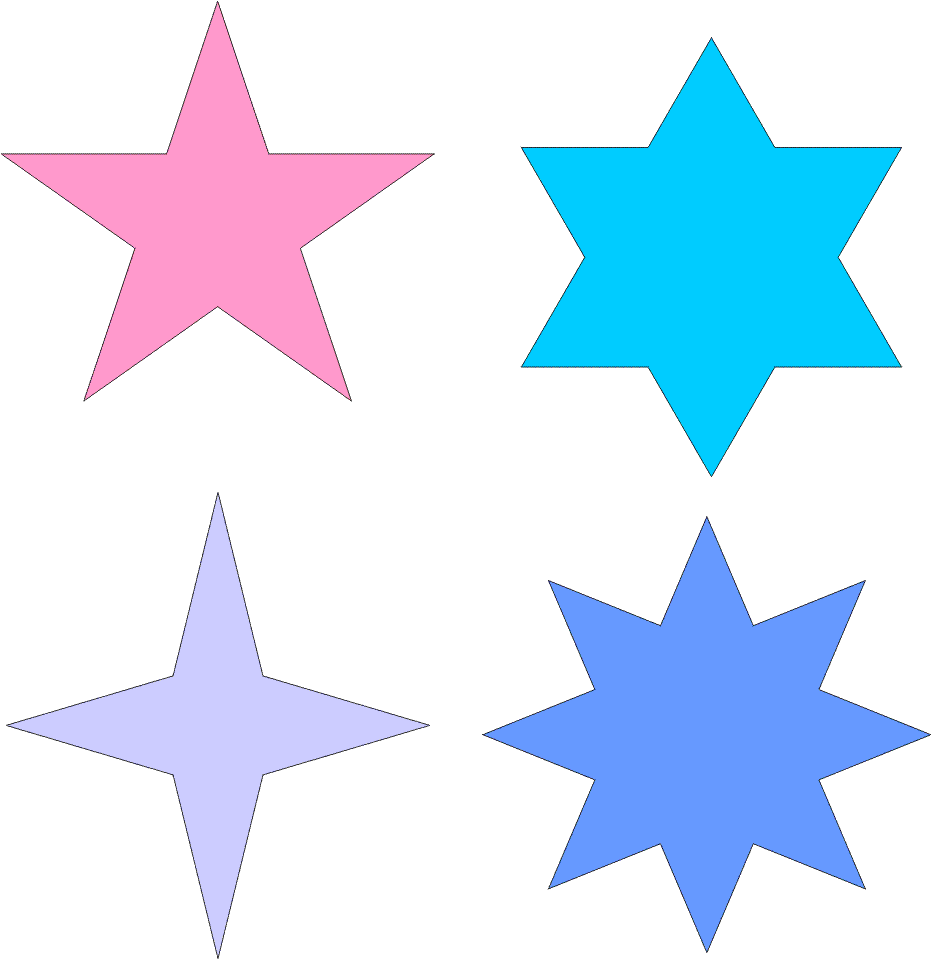 Moldes De Estrelas Para Imprimir E Recortar